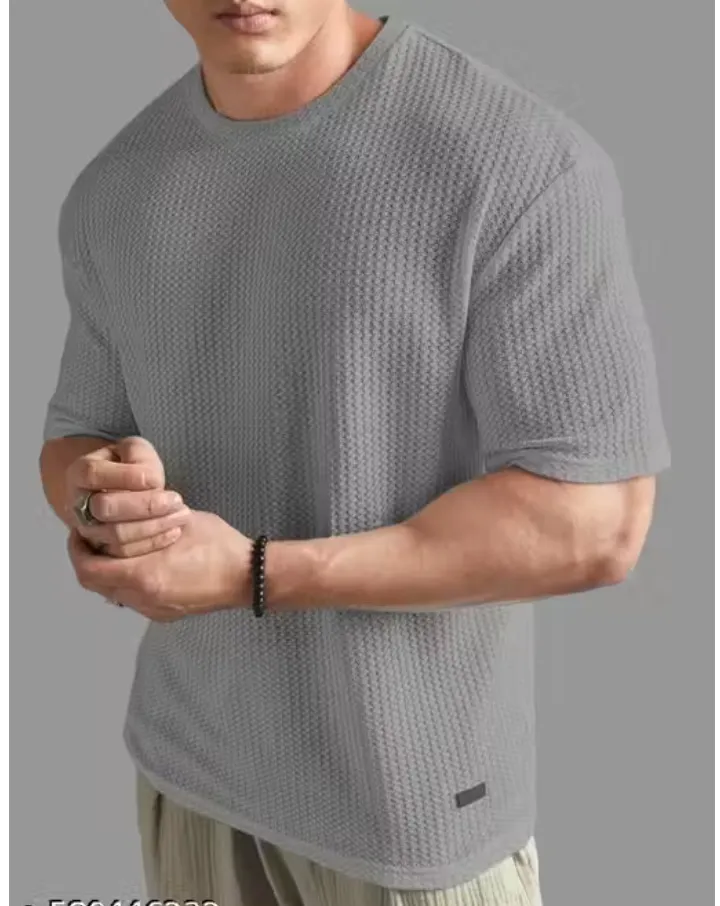 UrbanPop Waffle Oversized T-Shirt (grey, small)